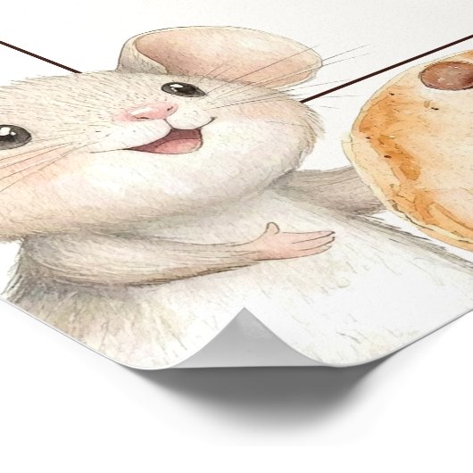 Mouse & Cookie Verjaardagsfeest Welkom Sign Poster (Hoek)