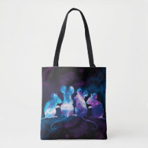 Mouse Cosmos Shopping Errand Canvas tas