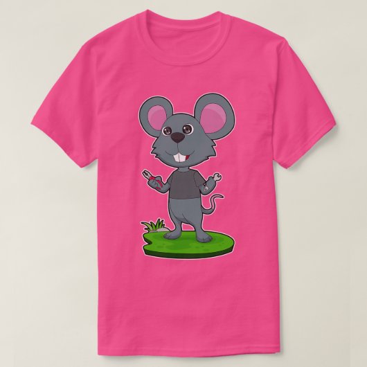 Mouse Craftsman Pliers WFrench T-shirt (Design voorkant)
