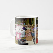 Mouse Dance Party Anime Style Coffee Mok (Voorkant links)