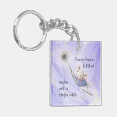 Mouse Dandelion elke droom Eenvoudige wens Sleutelhanger (Voorkant Links)