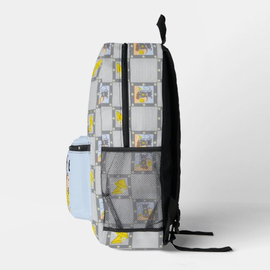 Mouse Eating Cheese Monogram Backpack Bedrukte Rugzak (Rechts)