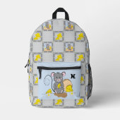 Mouse Eating Cheese Monogram Backpack  Bedrukte Rugzak (Voorkant)