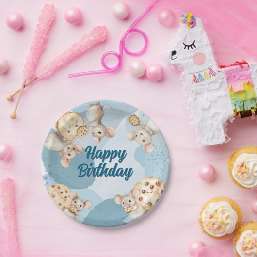 Mouse en Cookie Verjaardag Party Bord (Feest)