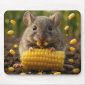 Mouse Enjoying an Ear of Corn Muismat (Voorkant)