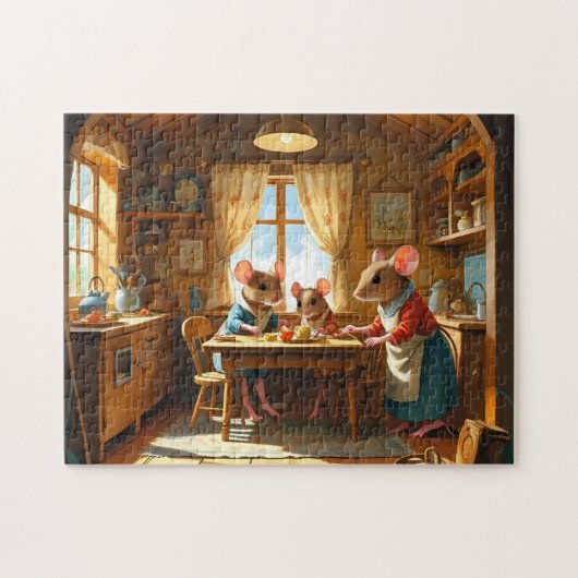 Mouse Family Legpuzzel (Horizontaal)