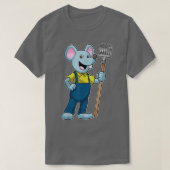 Mouse Farmer Rake Overalls T-shirt (Design voorkant)