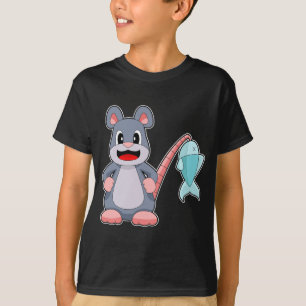 Mouse Fisher Fish Vist T-shirt