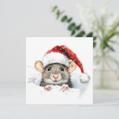 Mouse Flat Christmas Kaart (Staand voorkant)