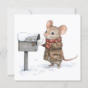 Mouse Flat Christmas Kaart