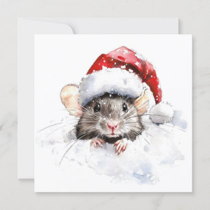 Mouse Flat Christmas Kaart