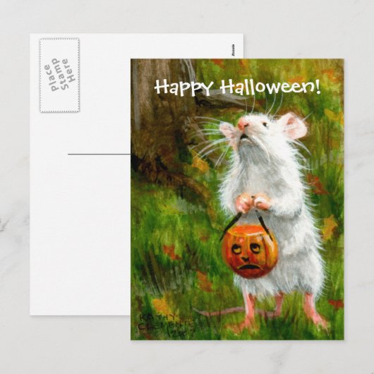 Mouse Happy Halloween! Briefkaart (Voorkant / Achterkant)