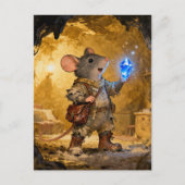 Mouse in a Cave Finds a Treasure Briefkaart (Voorkant)