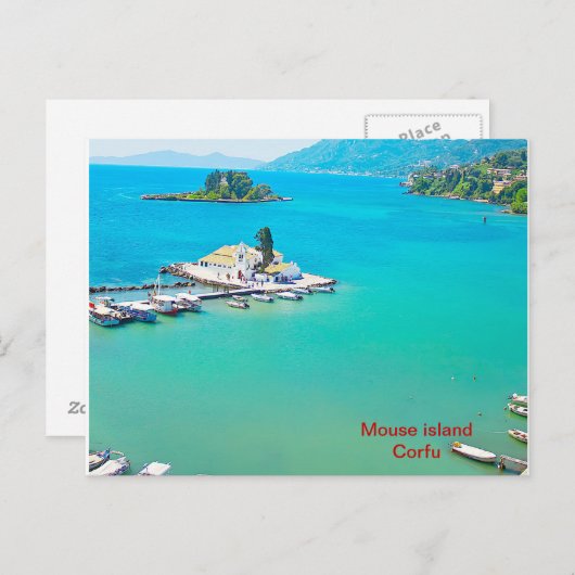 Mouse island on Corfu Briefkaart (Voorkant / Achterkant)