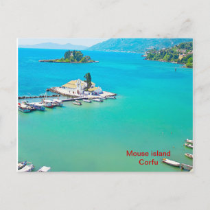 Mouse island on Corfu, Greece Briefkaart