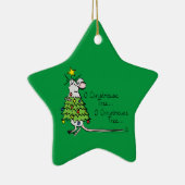 Mouse kerstboom Funny Kinder Keramisch Ornament (Rechts)