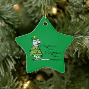 Mouse kerstboom Funny Kinder Keramisch Ornament
