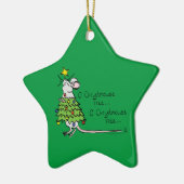 Mouse kerstboom Funny Kinder Keramisch Ornament (Links)