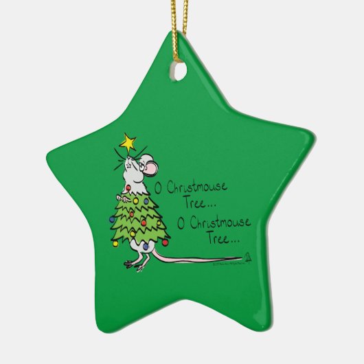 Mouse kerstboom Funny Kinder Keramisch Ornament (Links)