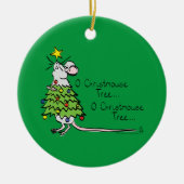 Mouse kerstboom Funny Kinder Keramisch Ornament (Voorkant)