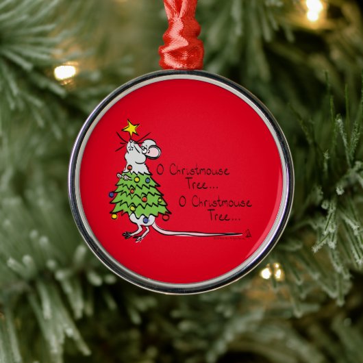 Mouse kerstboom Funny Kinder Metalen Ornament (Boom)
