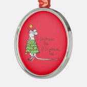 Mouse kerstboom Funny Kinder Metalen Ornament (Links)