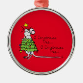 Mouse kerstboom Funny Kinder Metalen Ornament (Voorkant)