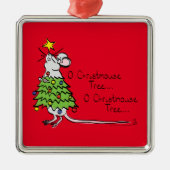 Mouse kerstboom Funny Kinder Metalen Ornament (Voorkant)
