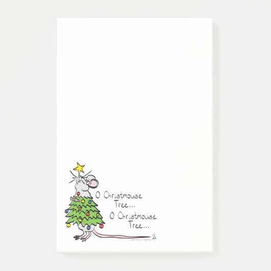 Mouse kerstboom Funny Kinder Post-it® Notes (Voorkant)