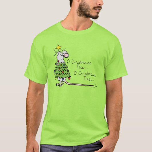 Mouse kerstboom Funny Kinder T-shirt (Voorkant)