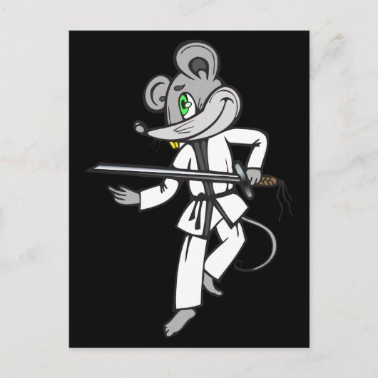 Mouse Martial Arts Briefkaart (Voorkant)