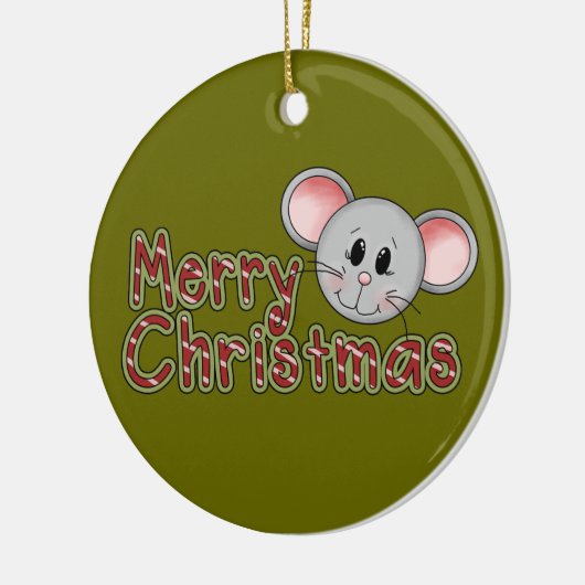Mouse Merry Christmas Keepsake Ornament (Links)