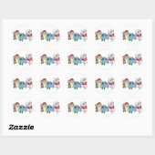 Mouse Mouse Caring for Sick Child Ronde Sticker (Vel)