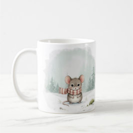 Mouse Mug Cute Watercolor Winter Christmas Gift Wo Koffiemok