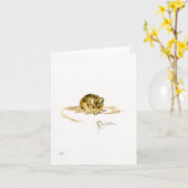 Mouse Note/Greeting Card Kaart (Gele Bloem)