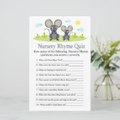 Mouse Nursery Rhyme Quiz baby shower game (Staand voorkant)