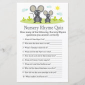 Mouse Nursery Rhyme Quiz baby shower game (Voorkant)