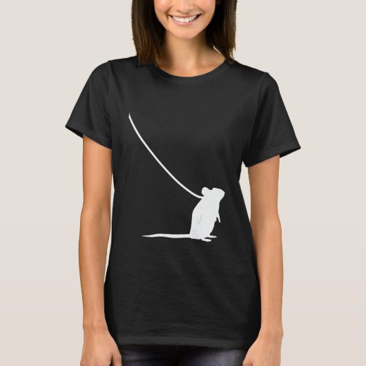 Mouse on a Leash Mice Animal Wildlife Cute  Pet 1 T-shirt (Voorkant)