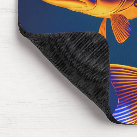 Mouse Pad | Blue Fish Logo Design | Minimalist Oce Muismat (Hoek)