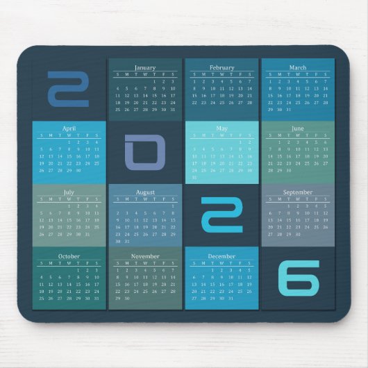 Mouse Pad Calendar Muismat (Voorkant)
