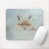 Mouse pad, fox cub in winter muismat (Met muis)