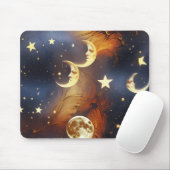 Mouse Pad – Luxury Dreamy Fiery Orange Celestial M Muismat (Met muis)