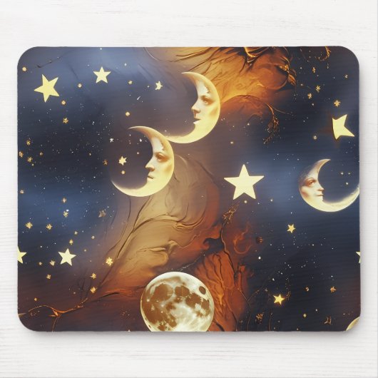 Mouse Pad – Luxury Dreamy Fiery Orange Celestial M Muismat (Voorkant)