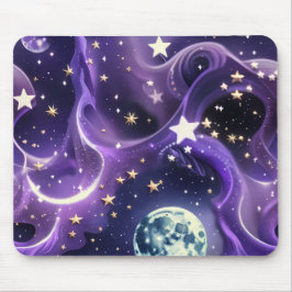 Mouse Pad – Luxury Purple Celestial Moon Phases Muismat