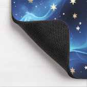 Mouse Pad – Luxury Sapphire Blue Celestial Moon Muismat (Hoek)