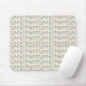 Mouse pad with a pattern of diverse smiley faces  muismat (Met muis)
