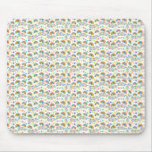 Mouse pad with a pattern of diverse smiley faces  muismat (Voorkant)