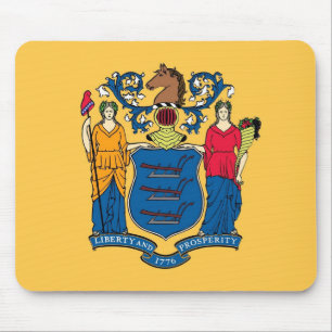 Mouse pad with Flag of New Jersey State, VS Muismat