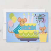 Mouse Party Birthday-uitnodigingen Kaart (Voorkant)