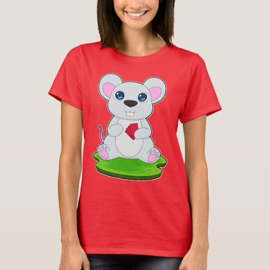Mouse Poker kaarten T-shirt (Voorkant)